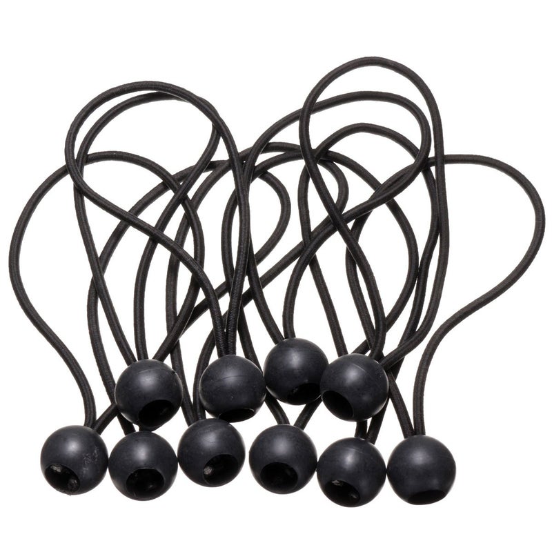 CooBigo 25Pack Length 8" Bungee Cord Ties, Ball Bungee Straps Tarp Tie-Down, Elastic Cord Shock Rope Outdoor Camping Tarp Clip Tent Canvas Tarpaulin Flag Pole - Image 5